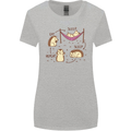 Funny, Hedgehog Eat Sleep Repeat Lover Womens Wider Cut T-Shirt Sports Grey