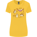 Funny, Hedgehog Eat Sleep Repeat Lover Womens Wider Cut T-Shirt Yellow
