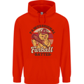 Furball Batter Funny Cat Baseball Humour Childrens Kids Hoodie Bright Red