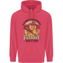 Furball Batter Funny Cat Baseball Humour Childrens Kids Hoodie Heliconia