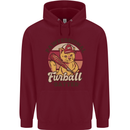 Furball Batter Funny Cat Baseball Humour Childrens Kids Hoodie Maroon