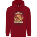 Furball Batter Funny Cat Baseball Humour Childrens Kids Hoodie Red