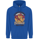 Furball Batter Funny Cat Baseball Humour Childrens Kids Hoodie Royal Blue