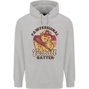 Furball Batter Funny Cat Baseball Humour Childrens Kids Hoodie Sports Grey