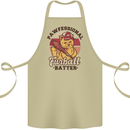 Furball Batter Funny Cat Baseball Humour Cotton Apron 100% Organic Khaki