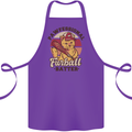 Furball Batter Funny Cat Baseball Humour Cotton Apron 100% Organic Purple