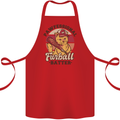 Furball Batter Funny Cat Baseball Humour Cotton Apron 100% Organic Red