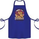 Furball Batter Funny Cat Baseball Humour Cotton Apron 100% Organic Royal Blue