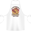Furball Batter Funny Cat Baseball Humour Cotton Apron 100% Organic White