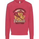 Furball Batter Funny Cat Baseball Humour Kids Sweatshirt Jumper Heliconia