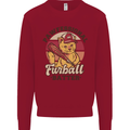 Furball Batter Funny Cat Baseball Humour Kids Sweatshirt Jumper Red