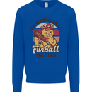 Furball Batter Funny Cat Baseball Humour Kids Sweatshirt Jumper Royal Blue