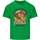 Furball Batter Funny Cat Baseball Humour Kids T-Shirt Childrens Irish Green