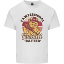 Furball Batter Funny Cat Baseball Humour Kids T-Shirt Childrens White