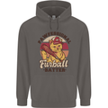 Furball Batter Funny Cat Baseball Humour Mens 80% Cotton Hoodie Charcoal
