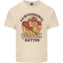 Furball Batter Funny Cat Baseball Humour Mens Cotton T-Shirt Tee Top Natural