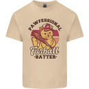 Furball Batter Funny Cat Baseball Humour Mens Cotton T-Shirt Tee Top Sand