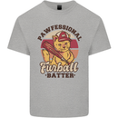 Furball Batter Funny Cat Baseball Humour Mens Cotton T-Shirt Tee Top Sports Grey
