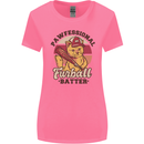 Furball Batter Funny Cat Baseball Humour Womens Wider Cut T-Shirt Azalea