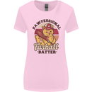 Furball Batter Funny Cat Baseball Humour Womens Wider Cut T-Shirt Light Pink