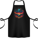 Futuristic Abstract Space Diamond Alien Cotton Apron 100% Organic Black
