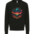 Futuristic Abstract Space Diamond Alien Kids Sweatshirt Jumper Black