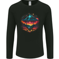 Futuristic Abstract Space Diamond Alien Mens Long Sleeve T-Shirt Black