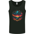 Futuristic Abstract Space Diamond Alien Mens Vest Tank Top Black