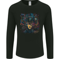 Futuristic Cyberpunk Girl Crypto Alien, Mens Long Sleeve T-Shirt Black