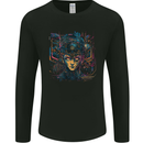 Futuristic Cyberpunk Girl Crypto Alien, Mens Long Sleeve T-Shirt Black