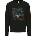 Futuristic Cyberpunk Girl Crypto Alien, Mens Sweatshirt Jumper Black