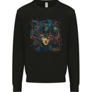 Futuristic Cyberpunk Girl Crypto Alien, Mens Sweatshirt Jumper Black