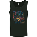 Futuristic Cyberpunk Girl Crypto Alien, Mens Vest Tank Top Black