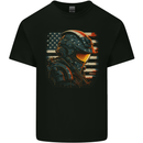 Futuristic USA Space Pilot Astronaut Kids T-Shirt Childrens Black