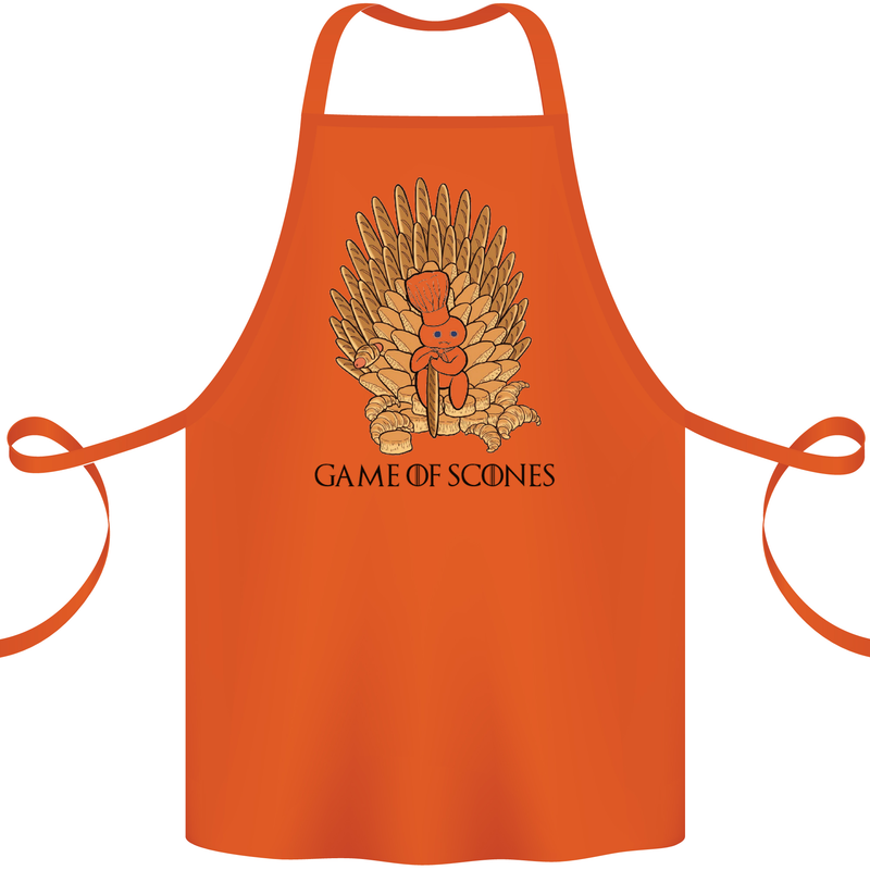 Game of Scones Funny Movie Parody GOT Cotton Apron 100% Organic Orange