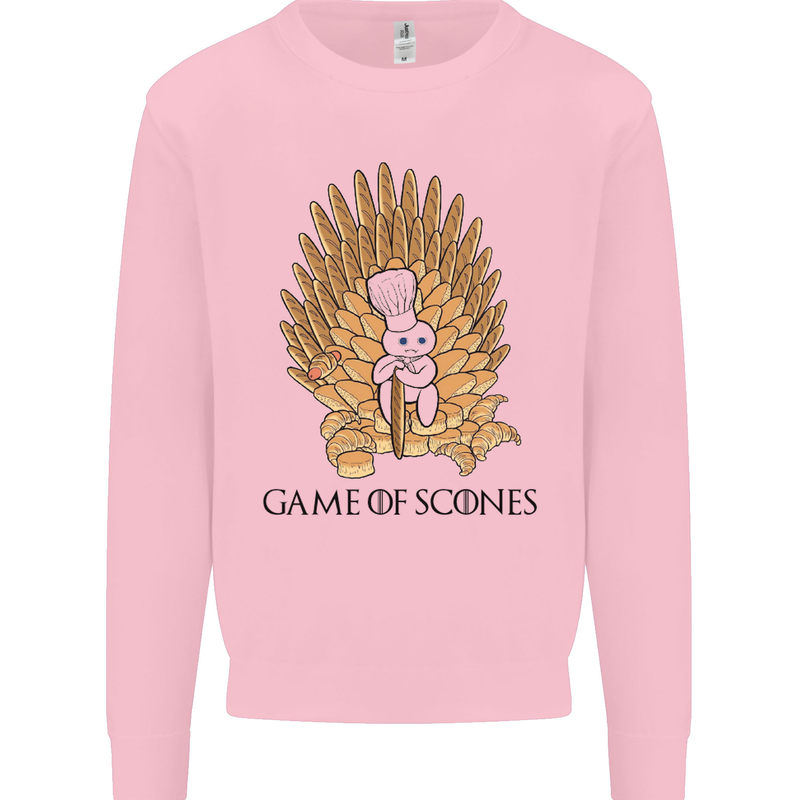Game of Scones Funny Movie Parody GOT Kids Sweatshirt Jumper Light Pink