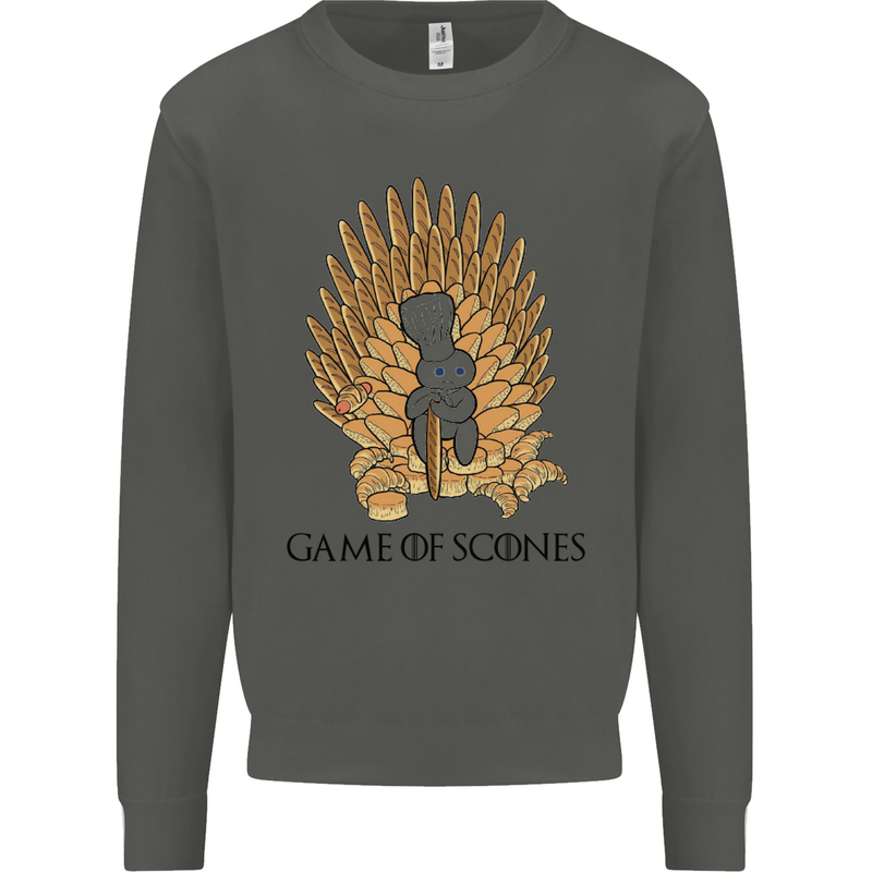 Game of Scones Funny Movie Parody GOT Kids Sweatshirt Jumper Storm Grey