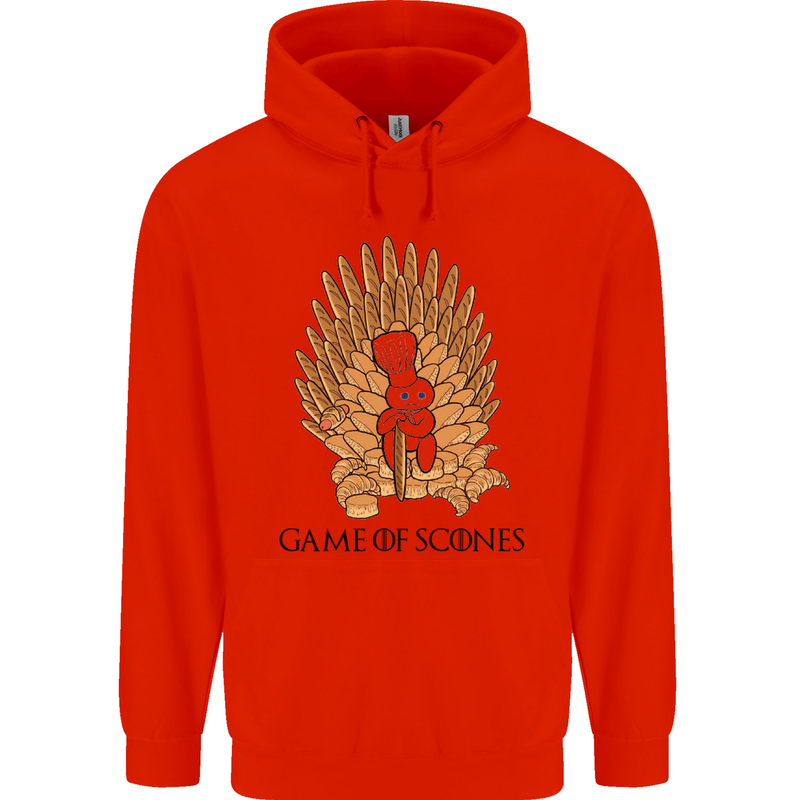 Game of Scones Funny Movie Parody GOT Mens 80% Cotton Hoodie Bright Red