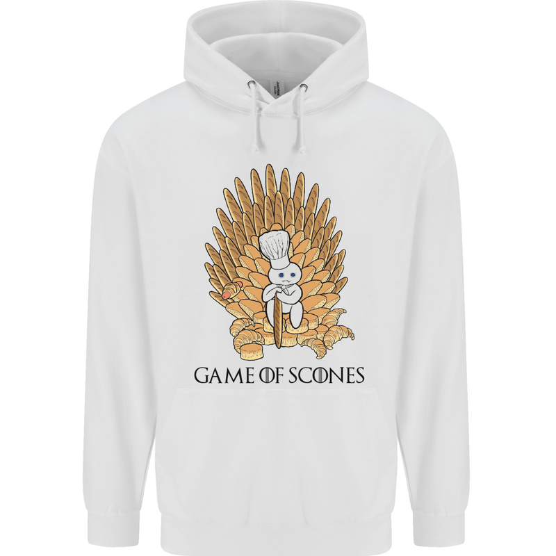 Game of Scones Funny Movie Parody GOT Mens 80% Cotton Hoodie White