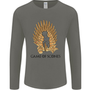 Game of Scones Funny Movie Parody GOT Mens Long Sleeve T-Shirt Charcoal