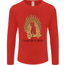 Game of Scones Funny Movie Parody GOT Mens Long Sleeve T-Shirt Red