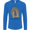 Game of Scones Funny Movie Parody GOT Mens Long Sleeve T-Shirt Royal Blue