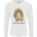 Game of Scones Funny Movie Parody GOT Mens Long Sleeve T-Shirt White