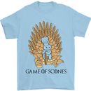 Game of Scones Funny Movie Parody GOT Mens T-Shirt Cotton Gildan Light Blue