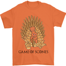 Game of Scones Funny Movie Parody GOT Mens T-Shirt Cotton Gildan Orange