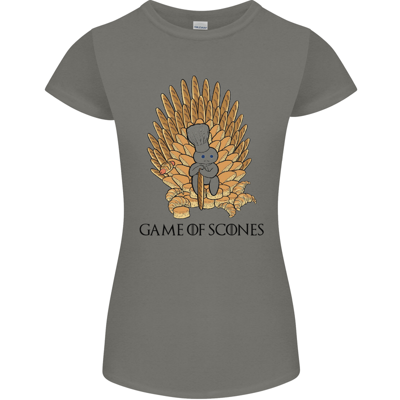 Game of Scones Funny Movie Parody GOT Womens Petite Cut T-Shirt Charcoal