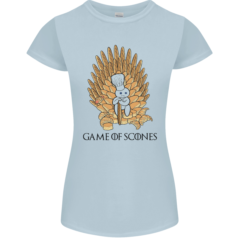 Game of Scones Funny Movie Parody GOT Womens Petite Cut T-Shirt Light Blue