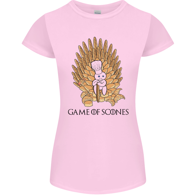 Game of Scones Funny Movie Parody GOT Womens Petite Cut T-Shirt Light Pink