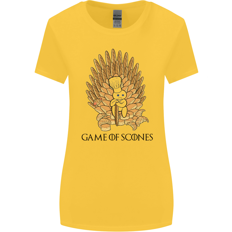 Game of Scones Funny Movie Parody GOT Womens Wider Cut T-Shirt Yellow