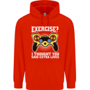 Gamer I Thought Said Extra Lives Gaming Childrens Kids Hoodie Bright Red